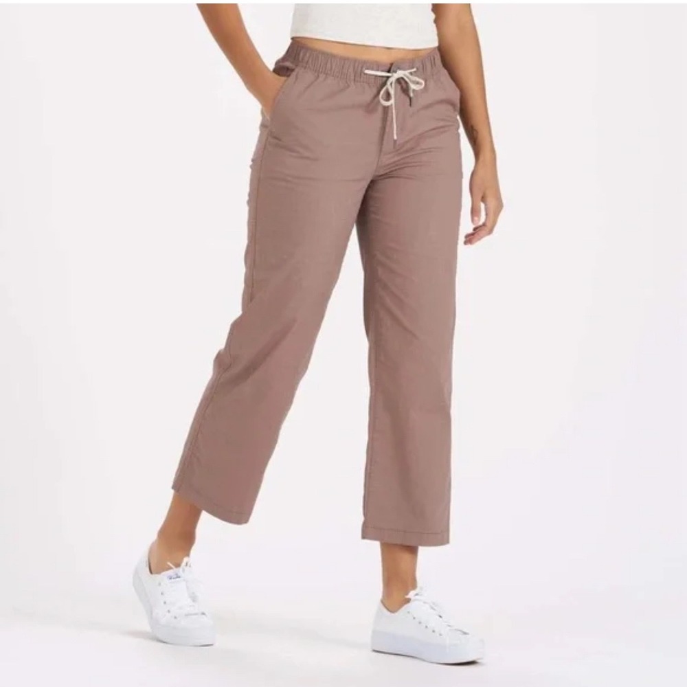 Vuori Women's Ripstop Wide leg Pants Army Size XS Hiking Outdoors Camping hazel